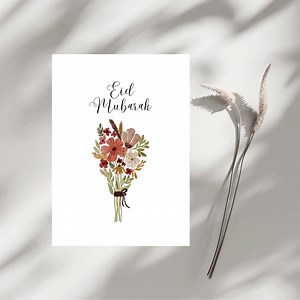 Printable Eid Mubarak Greeting Card for Eid Celebrations | Eid Card With Free DIY Envelope Template | Instant Download 10x7, A4 & US Letter - Etsy Australia
