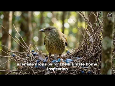 Title: Animal Architects: The Incredible Homes Built With Love 🦫💙#AnimalArchitects#Bowerbird