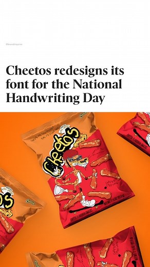 The Brand Inquirer on Instagram: "Is it too cheesy to replace comic sans? 🧀 @cheetos teamed up with @goodby_silverstein to create The Other Hand Font—a handwritten typeface designed entirely with the "other hand" (the one not covered in cheese dust) The font is an extension of Cheeto's “Other Hand” campaign launched last year, showing how awkward life gets when you're avoiding cheesy fingers. The Other Hand Font is free through Cheetos.com and a Google Chrome browser plug-in that switches out t