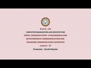 Computer Organization and Architecture | Serial Communication: Synchronous | AKTU Digital Education