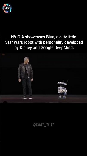 NVIDIA & Disney Unveil ‘Blue’ – The Star Wars-Inspired AI Robot!😮 #facts #robot #nvidia