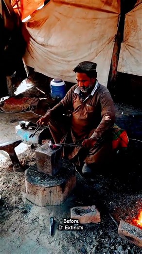 How a Blacksmith Makes the Axe Handle Hole (Eye) | Heating Iron for Axe Making