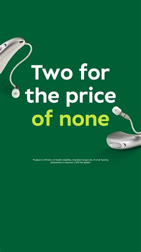 Get one pair of Specsavers Advance Standard Hearing Aids at no cost to you. Book a hearing appointment today at specsavers.co.nz/hearing | Specsavers New Zealand