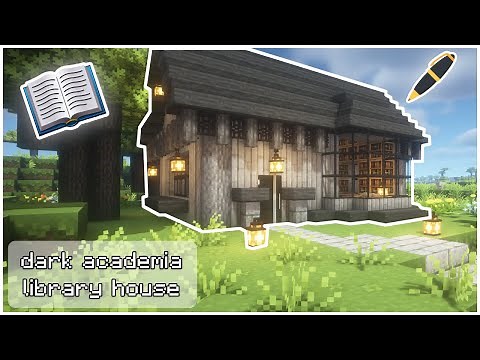 🏫📖Dark Academia Aesthetic Library House 🏫📖 [Minecraft Build Tutorial]