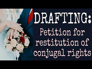 How to Draft Petition for Restitution of Conjugal Rights | Step-by-Step Legal Draft Explained 💍⚖️