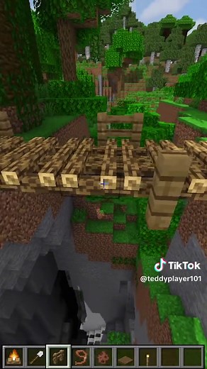 ROPE BRIDGE 🤯 MINECRAFT HACKS | Build Tutorial, Tips & Tricks #minecraft #minecrafttutorial #minecrafthacks #minecraftbuild #foryou