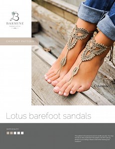 Crochet Lotus Barefoot Sandal PATTERN (PDF Pattern) - Etsy