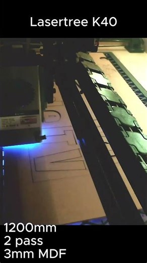 LaserTree K40 Cutting 3mm MDF | DIY Arduino GRBL Setup