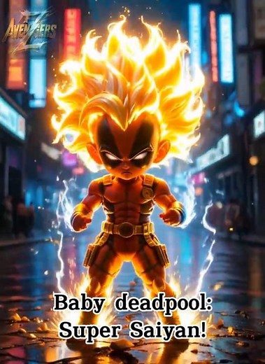 Baby Deadpool Transforming into Super Saiyan, Iron Man, Optimus Prime!