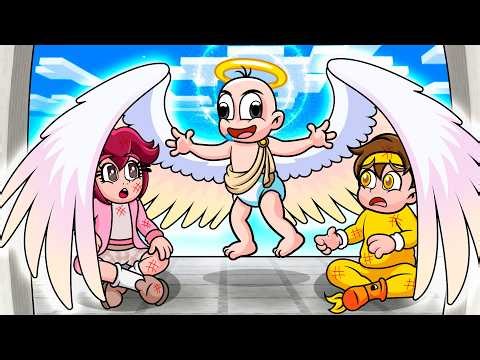 I became a GUARDIAN ANGEL in Minecraft!😇 BABY NOOB