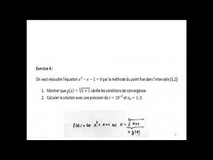 Méthodes Numériques - Méthode du point fixe
