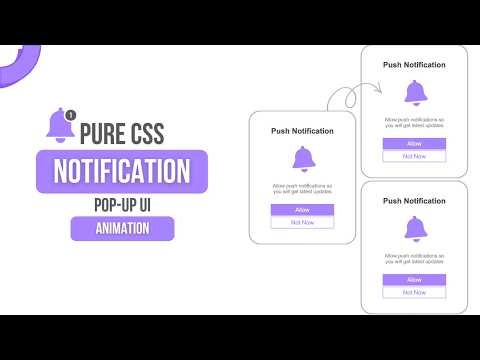 CSS Notification Popup UI 🔔 | HTML CSS Animation | Frontend Mini Project