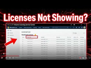 How to fix Microsoft Volume Licensing not showing purchased license