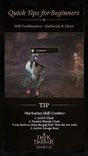 Dark and Darker Mobile | Quick Tips for Beginners – Skill Combos: Barbarian & Cleric