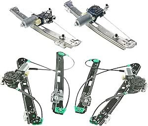 A-Premium Power Window Regulator with Motor Compatible with BMW E46 323i 325i 325xi 328i 330i 330xi 1999-2005 Front and Rear 4-PC