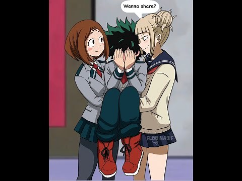 My Hero Academia OT3 Comic - WANNA SHARE!? (Featuring Deku, Ochaco Uraraka, and Himiko Toga)
