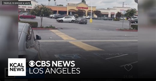 Wild video shows two cars chasing each other, colliding in West Covina parking lot