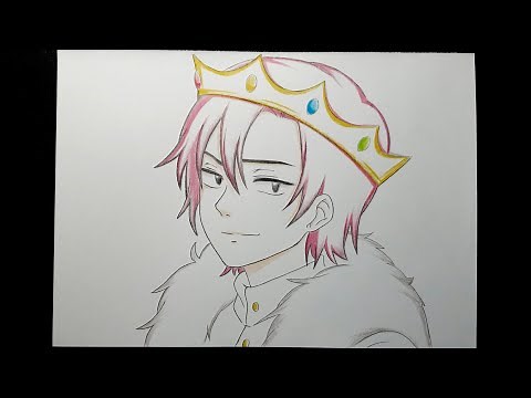 Anime sketch | how to draw Technoblade Minecraft | step by step (90)