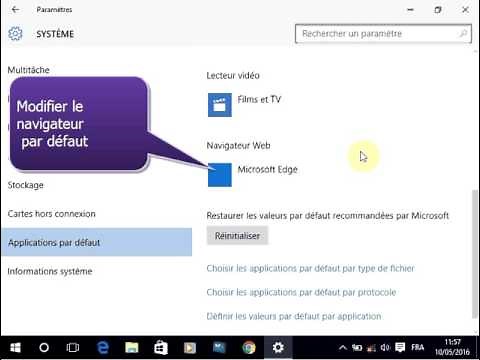 DÉFINIR LES APPLICATION PAR DÉFAUT WINDOWS 10