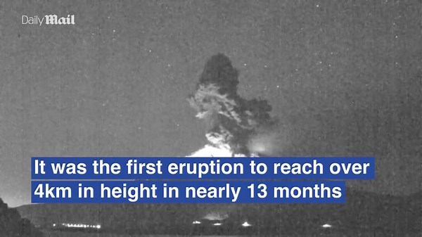 Sakurajima volcano eruption sends ash 4.4km high disrupting travel