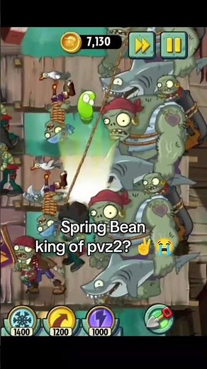 Spring Bean is the goat! #pvz #pvz2 #shorts