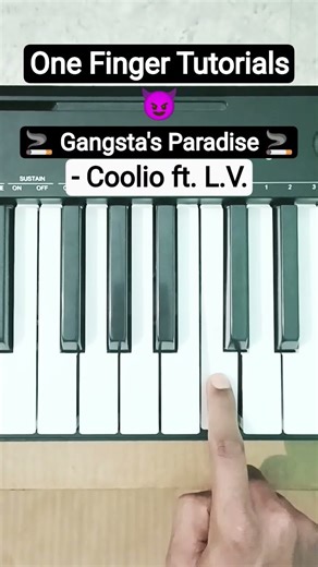 Coolio's Gangsta's Paradise (intro) 💀 ft. L.V. Very EASY Piano Tutorial