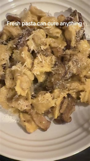 Delicious Agnolotti del Plin with Mushrooms