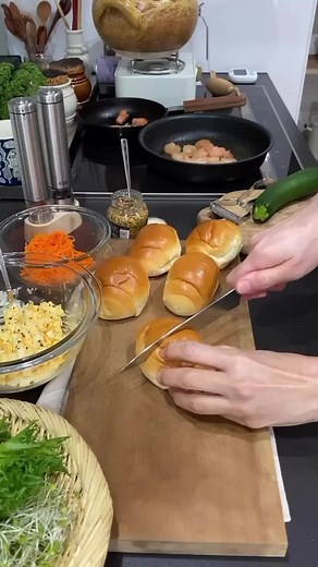 簡単ロールパンサンドの作り方