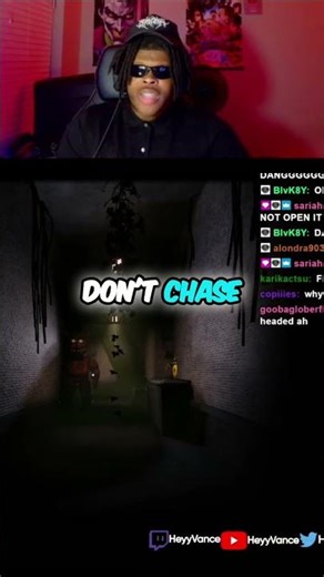 Streamer Chases Alien in Dark Hallway, Loses Flashlight! #shorts