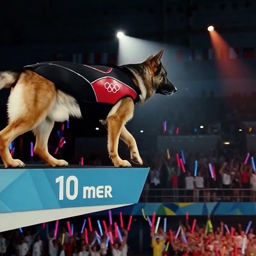 Epic German Shepherd Olympic Leap: The Crowd Goes Wild!