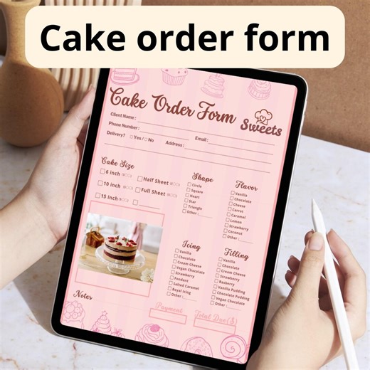 Editable Cake Order Form Template | Bakery Counter Order Sheet | in Store Custom Cake Form US Letter Canva - Etsy