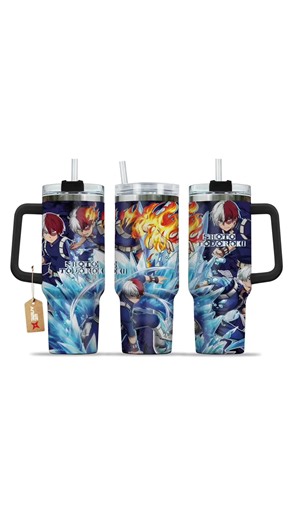 Stay Hydrated with Shoto Todoroki's 40oz Tumbler