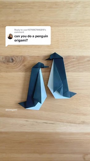 Replying to @user1079967446819 origami penguin 🐧 #tiktokuk #learnontiktok #origami #origamitutorial #tiktoktutorial #penguin