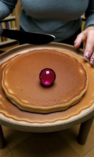 【4K】【ASMR】Melting Ruby Orb on Pancake ❤️✨