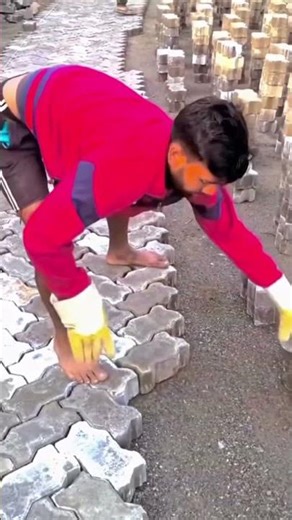 How to Interlock Zigzag Concrete Pevar block’s 🧱