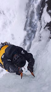 Warm temps. Really wet ice. Zero excuses. Shot @guidetherockies yesterday on Cleopatra’s Needle during one of the wettest days of climbing I’ve had in a while during the Bozeman Ice Fest. Water pouring, temps up, ice dripping nonstop and the Gore-Tex just kept doing its thing This is what gear is actually for. | Ice_ᴄʟɪᴍʙɪɴɢ