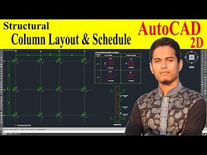 How to draw Column layout in AutoCAD at structural drawing