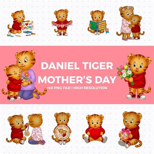 Daniel Tiger Mother's Day Clipart Bundle (digital Download) - Etsy