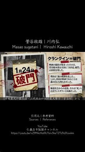 菅谷政雄｜川内弘 Masao Sugatani｜ Hiroshi Kawauchi 引用元｜参考資料 Sources ｜ References YouTube 仁義なき狐狼チャンネル https://youtu.be/vZ9M4cHotRc?si=5heT27z9u5fcxvkm 本動画は暴力を肯定せず、 昭和史の記録保存・教育を目的として編集しています。 著作権はすべて各制作元に帰属します。 This video does not glorify violence. It is an educational and cultural archive created for historical preservation. All copyrights belong to their original owners. #歴史 #教育 #文化 #昭和 #実話
