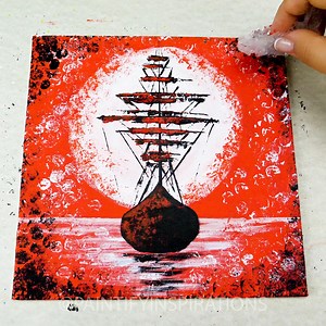 ⛵ Sailboat Sunset STEP by STEP Acrylic Painting | Paintify