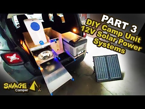 12V Off-Grid Solar Power Station in DIY Camp Kitchen [Episode 3]