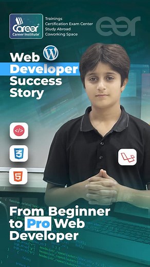💻 From Beginner to Pro Web Developer! Meet one of our talented students who started with zero coding knowledge and became a skilled Web Developer at Career Institute. 🚀 ✨ Hands on Training ✨ Learn HTML, CSS, JS, WordPress, Laravel & More ✨ Real World Projects ✨ Career Focused Skills 📞 92 341 4444010 🌐 www.career.edu.pk #WebDevelopment #CareerInstitute #CodingJourney #LearnWebDev #SuccessStory #Programming #CareerGrowth | Career Institute