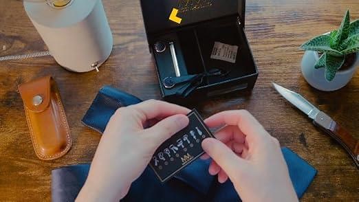 Men tie set (handkerchief + cufflinks + tie pin)