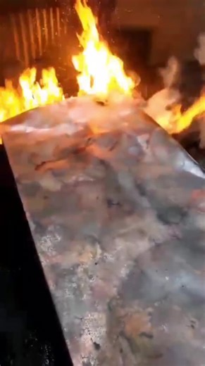 Oxidized Copper Console Table With Hand-forged Iron Base | 1212CC OC - Etsy