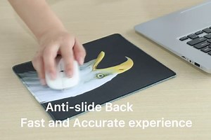 Gaming Mouse pad,Small Mouse pad Cute,mousepads with Animal Theme Mousepad deskmat, Glorious Mousepad with Non-Slip Rubber Base, Premium-Textured & Waterproof with Stitched Edge (Butterfly)