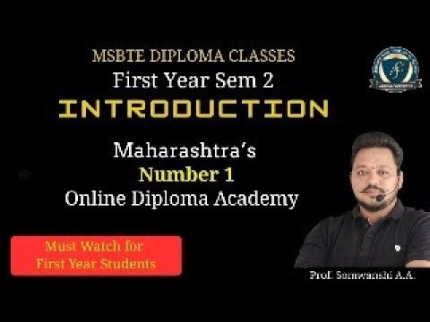 Introduction | First Year | Second Semester | MSBTE Diploma (All Branches)