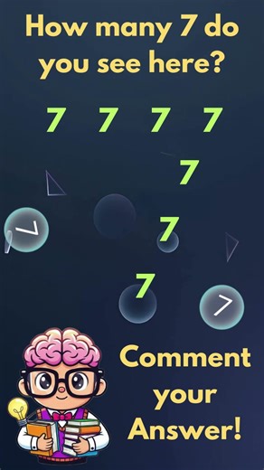 Count all the 7s! #puzzle #brainteaser #iqtest #countingchallenge #mindchallenge #visualpuzzle