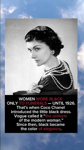 Women Feared Wearing Black — Then Coco Made It Fashion#fashionhistory #iconicstyle #littleblackdress