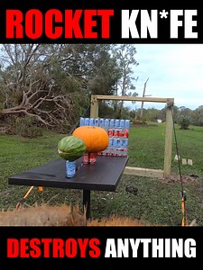 117K views · 1.3K reactions | 400mph Rocket Kn*fe 勞 | The Backyard Scientist | Facebook