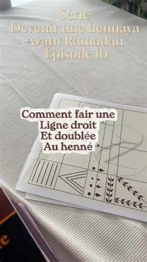 Comment faire une ligne #formationhenné droite et une ligne doublée avec un cône de henné naturel
